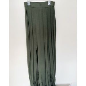 Army Green Maxi Skirt w/ Slits